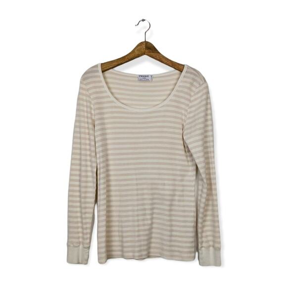 Frame Nude Stripe Boat Neck Long Sleeve Tee Size L - Picture 1 of 6